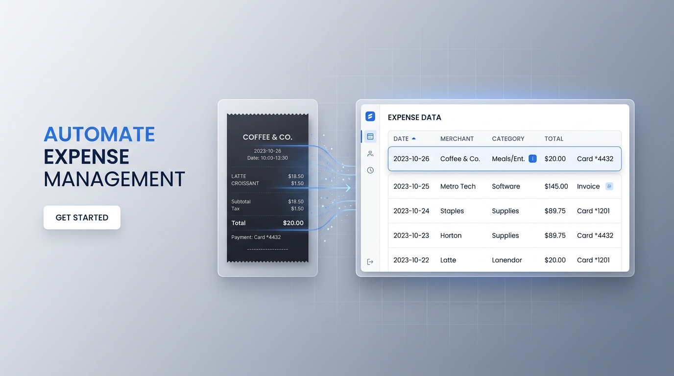 Expense data extracted from receipts, invoices, and financial documents