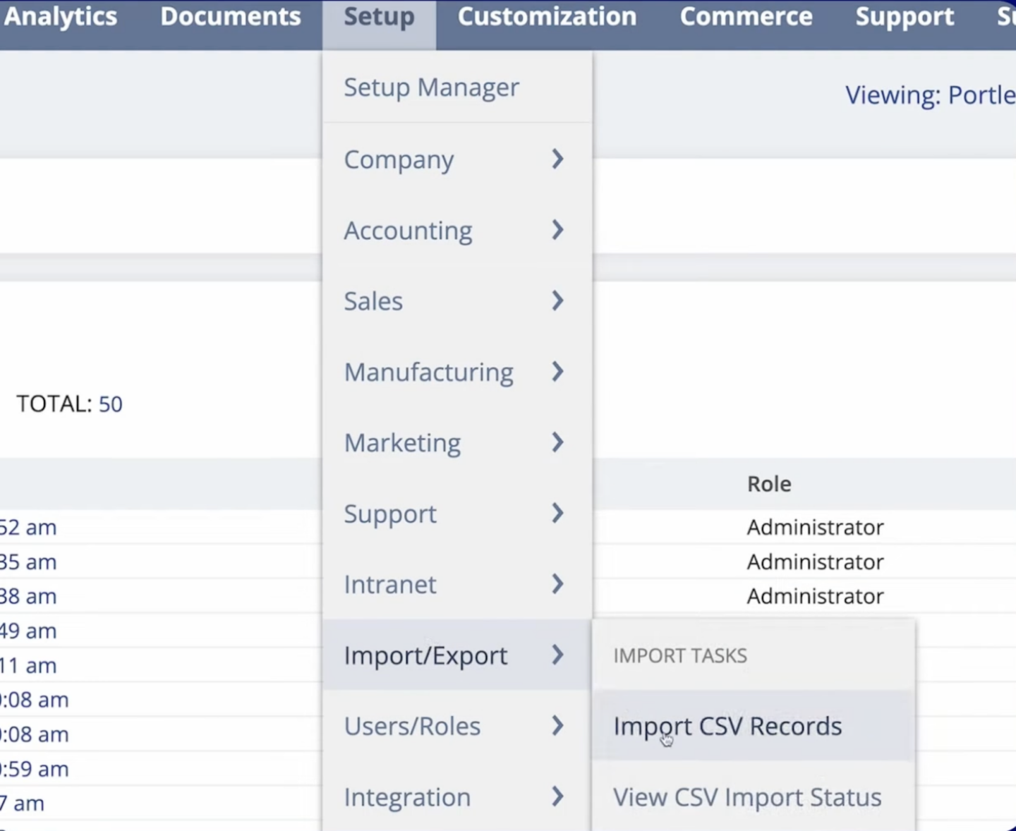 Access the Import Assistant on NetSuite