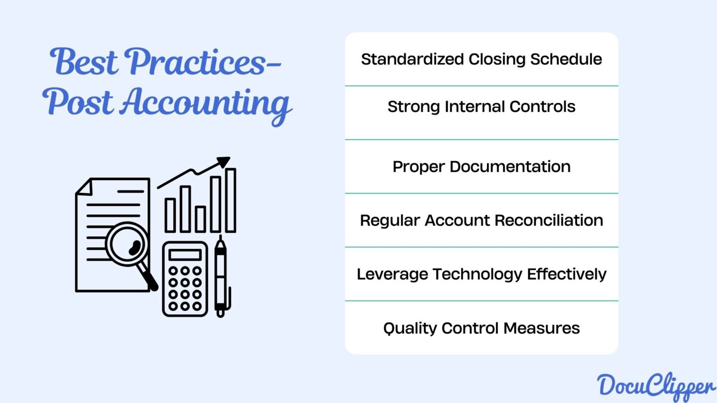 Best Practices- Post Accounting