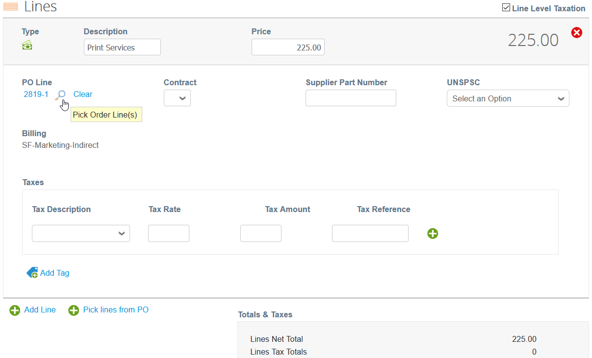 Coupa invoicing Interface