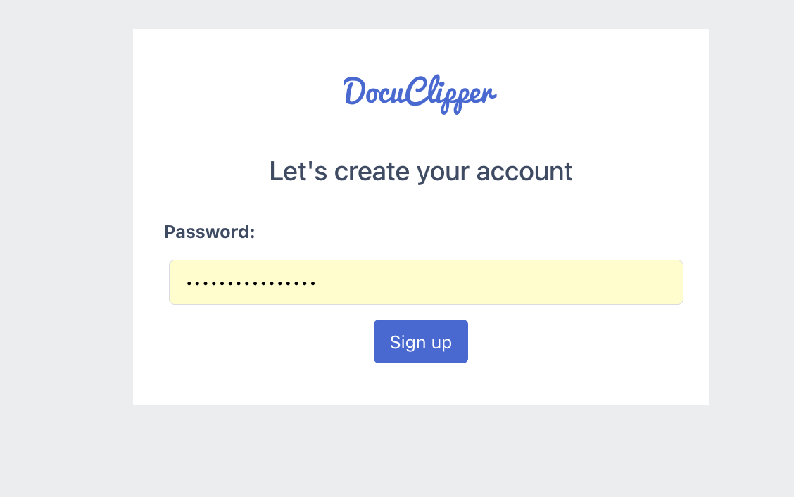 Create account