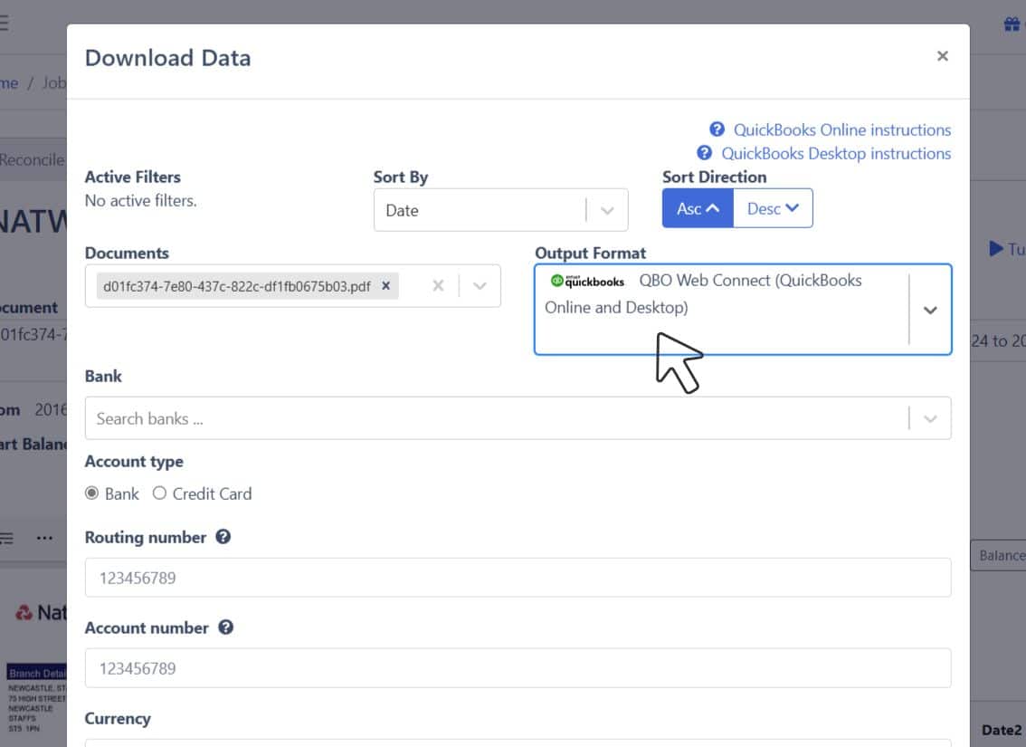 Download Natwest data to QBO