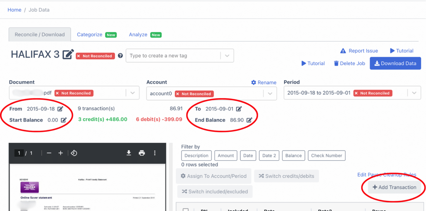 Edit fields in DocuClipper