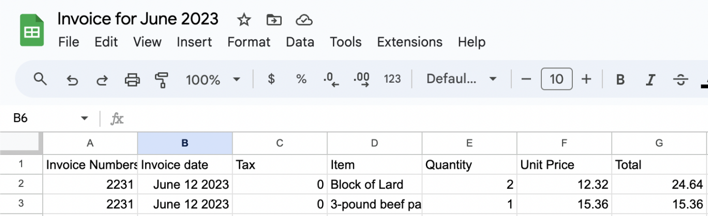 Manual invoice data capture