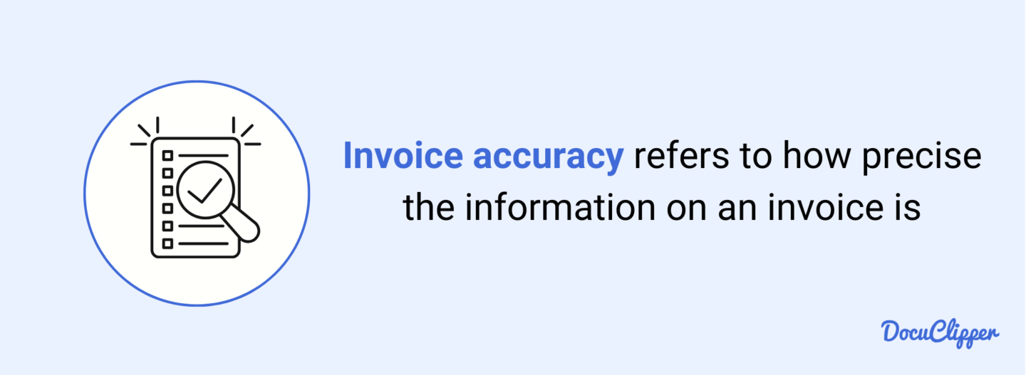 What is invoice accuracy