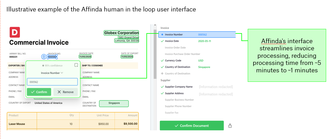 affinda interface