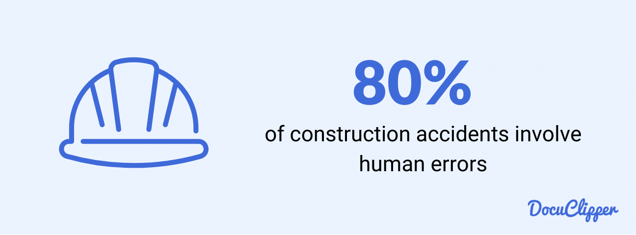 construction accidents due to human errors