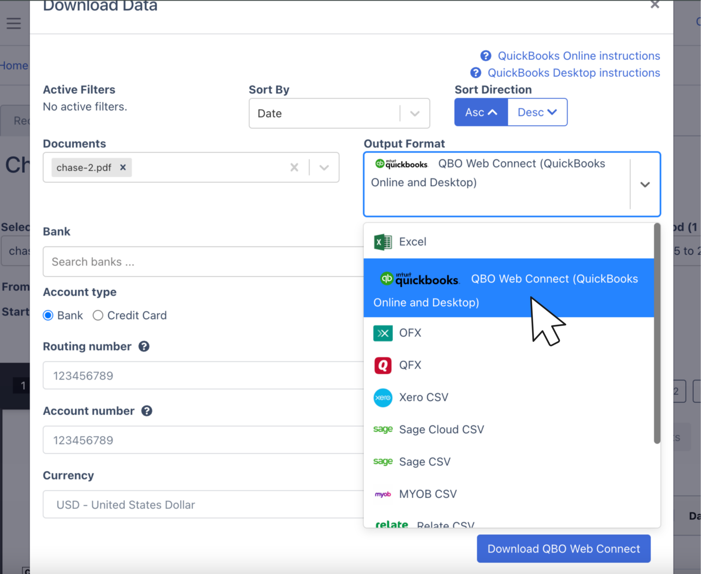 convert pdf financial statement to qbo