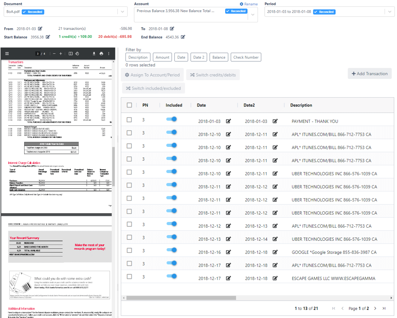 docuclipper automatic bank statement data extraction