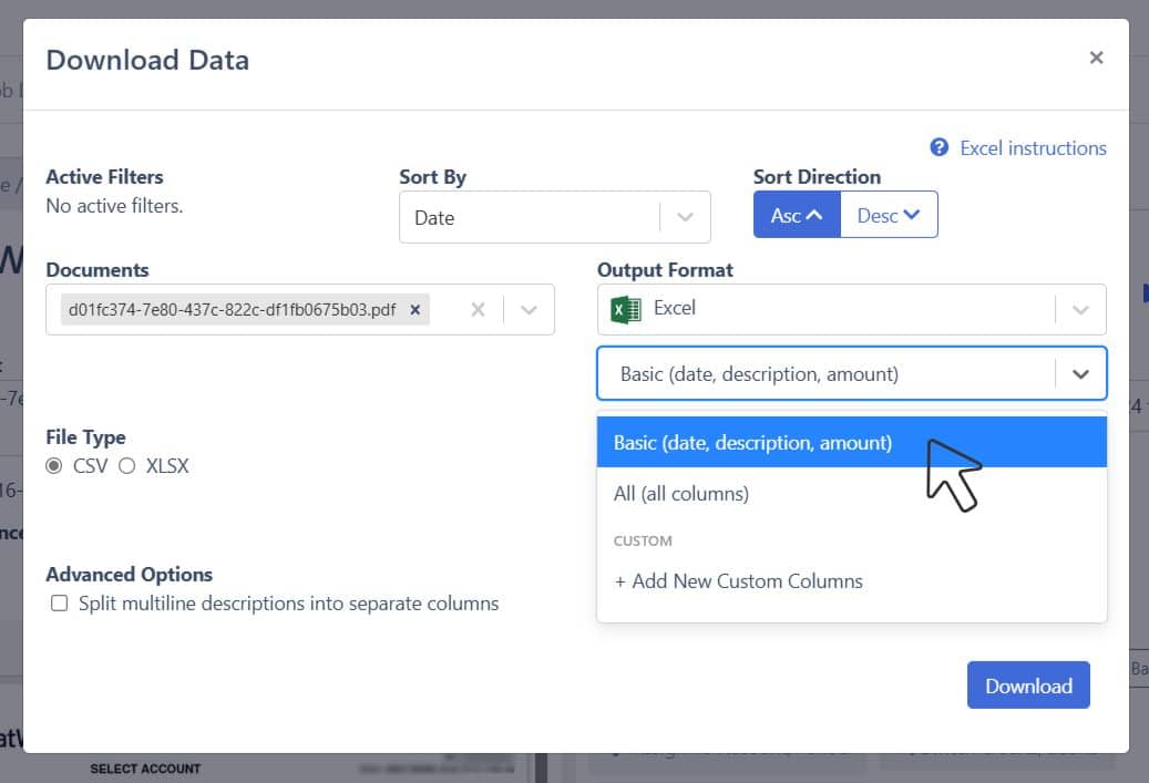 edit columns of Natwest bank spreadsheet