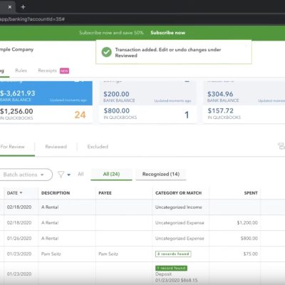 categorize bank transactions in quickbooks online after importing bank transactions