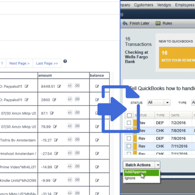 import bank statement into quickbooks desktop