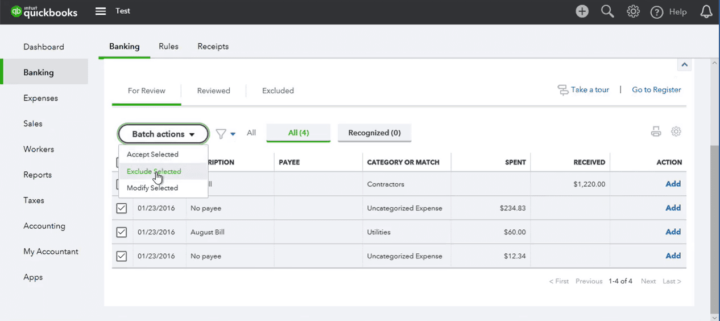 how to add a bank statement in quickbooks online