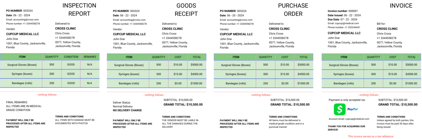 invoice, inspection slip, goods receipt, and purchase order 4-way matching example 1.png