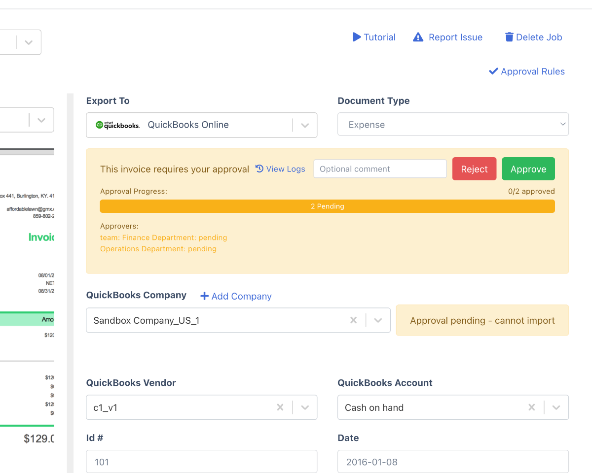 invoice ocr with invoice approval