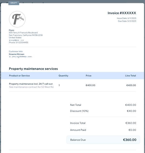 recurring invoice